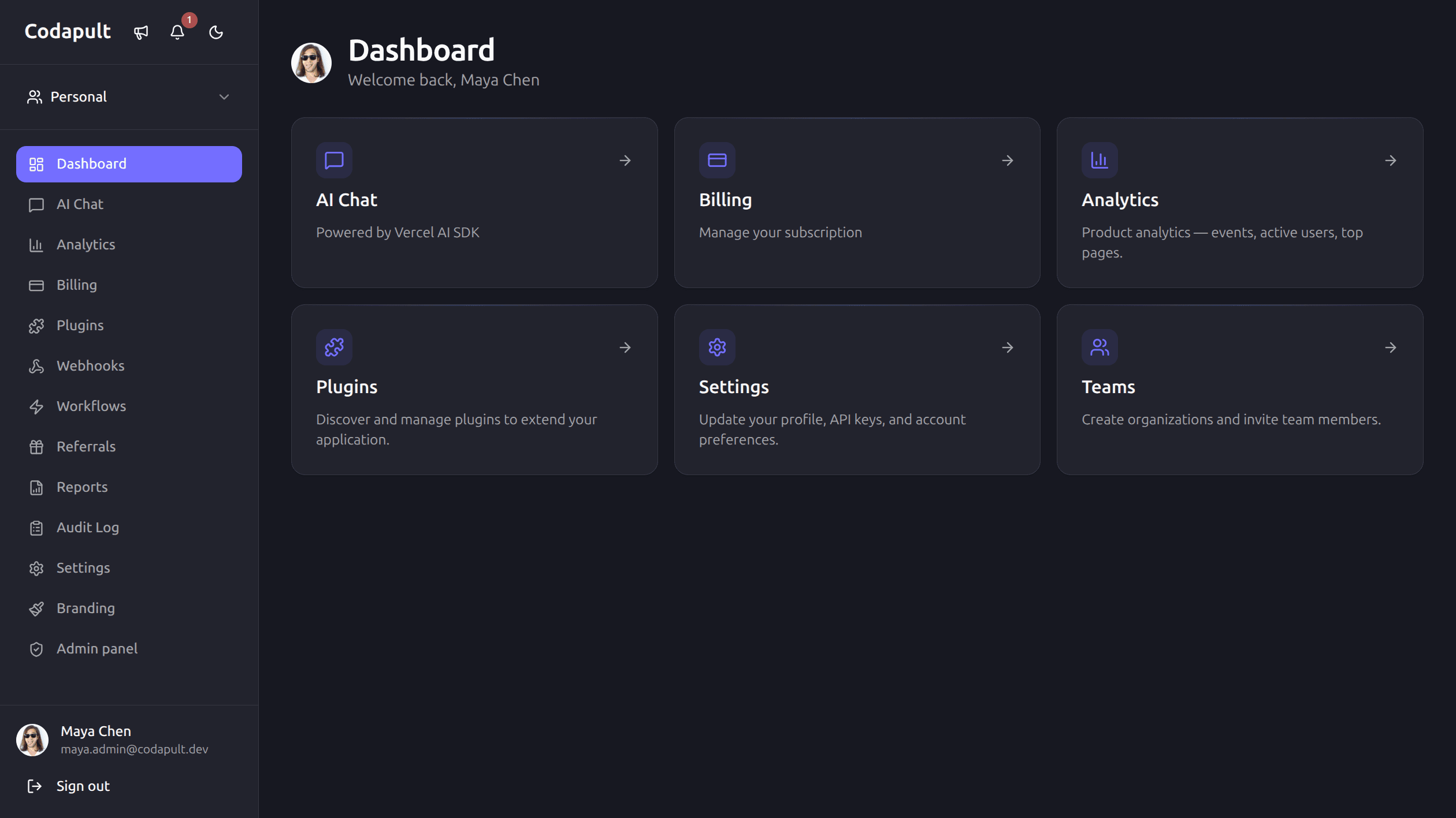Dashboard preview